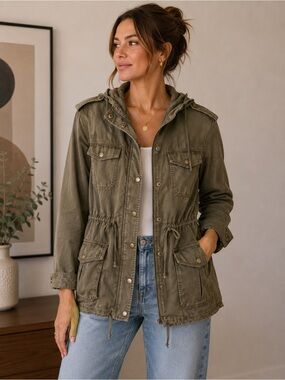 Talula Khaki Olive Green Utility Jacket Size XXS Lightweight Casual Streetwear